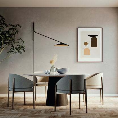 Glifo Plug-In LED Wall Light in living room.