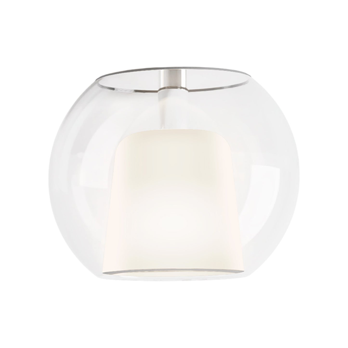 Glo Ceiling / Wall Light in Matt White/Transparent (Medium).