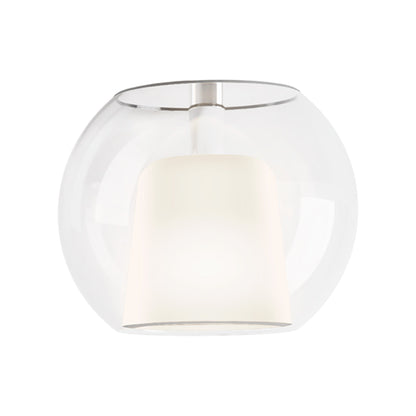 Glo Ceiling / Wall Light in Matt White/Transparent (Medium).