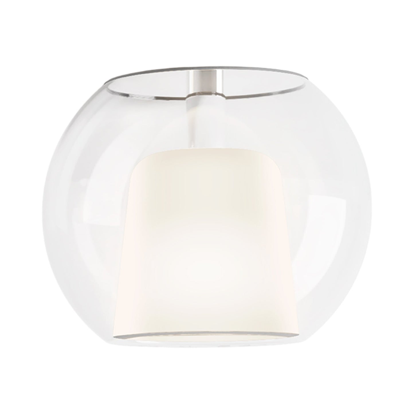 Glo Ceiling / Wall Light in Matt White/Transparent (Large).