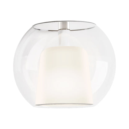 Glo Ceiling / Wall Light in Matt White/Transparent (Large).