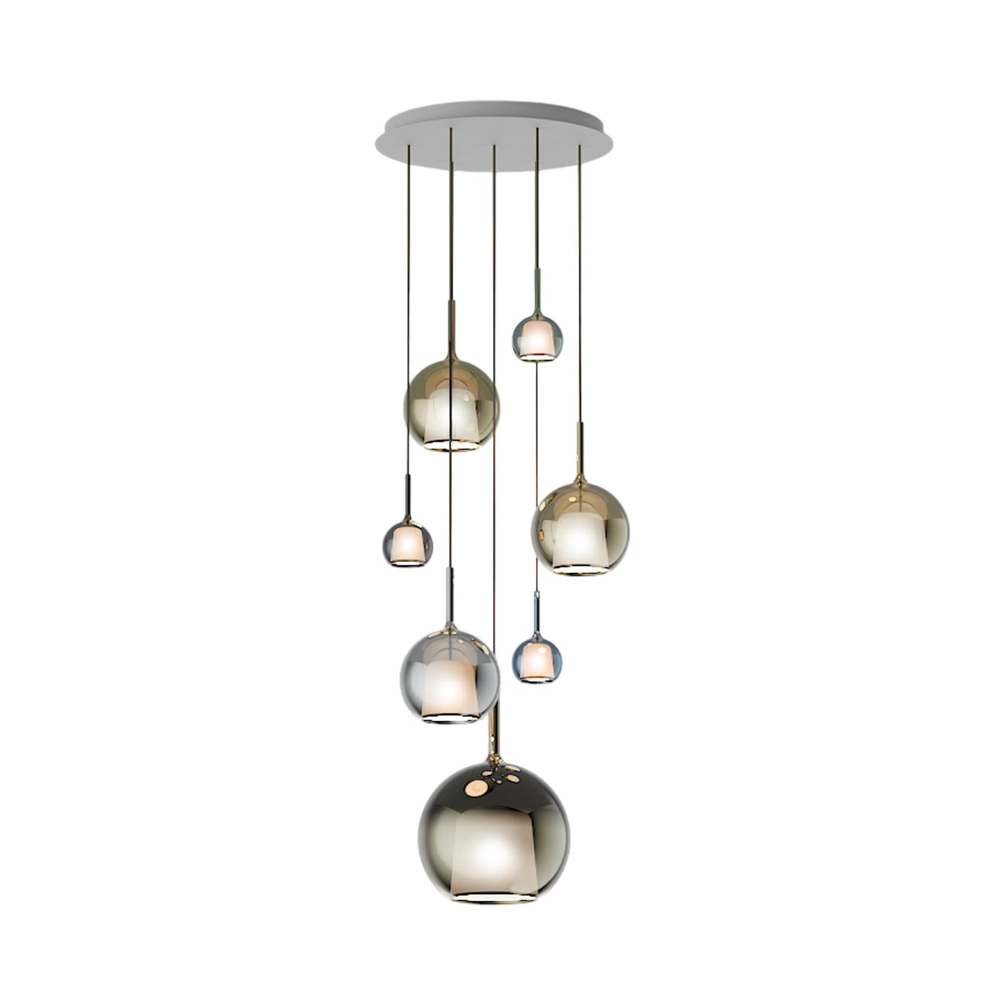 Glo Multi-Light Pendant Light in Multicolor (7-Light).