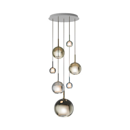 Glo Multi-Light Pendant Light in Multicolor (7-Light).