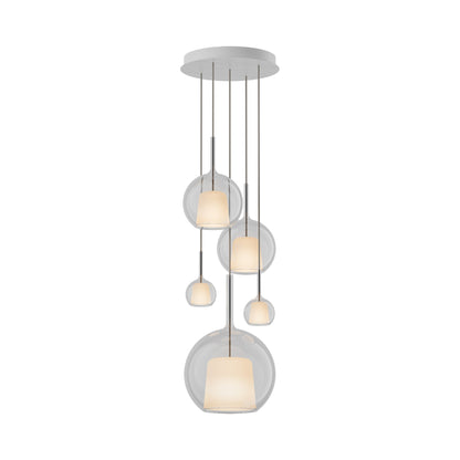 Glo Multi-Light Pendant Light in Transparent (5-Light).