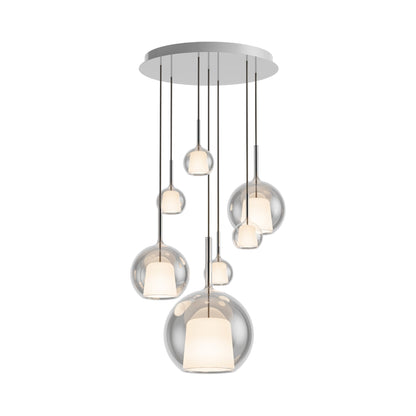 Glo Multi-Light Pendant Light in Transparent (7-Light).