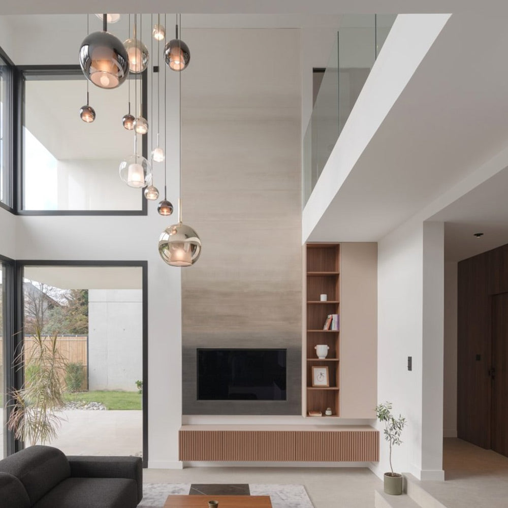 Glo Multi-Light Pendant Light in living room.