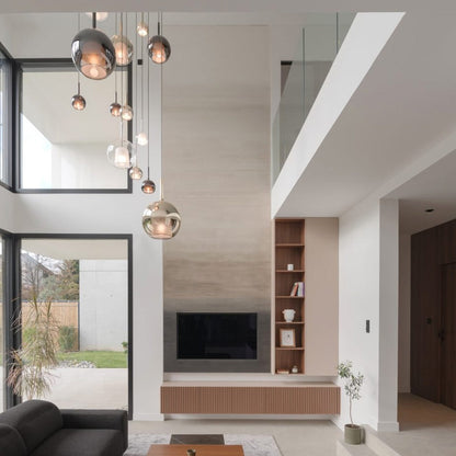 Glo Multi-Light Pendant Light in living room.