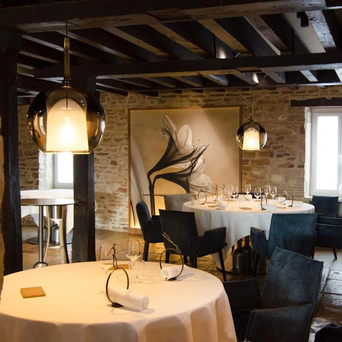 Glo Maxi Pendant Light in restaurant.
