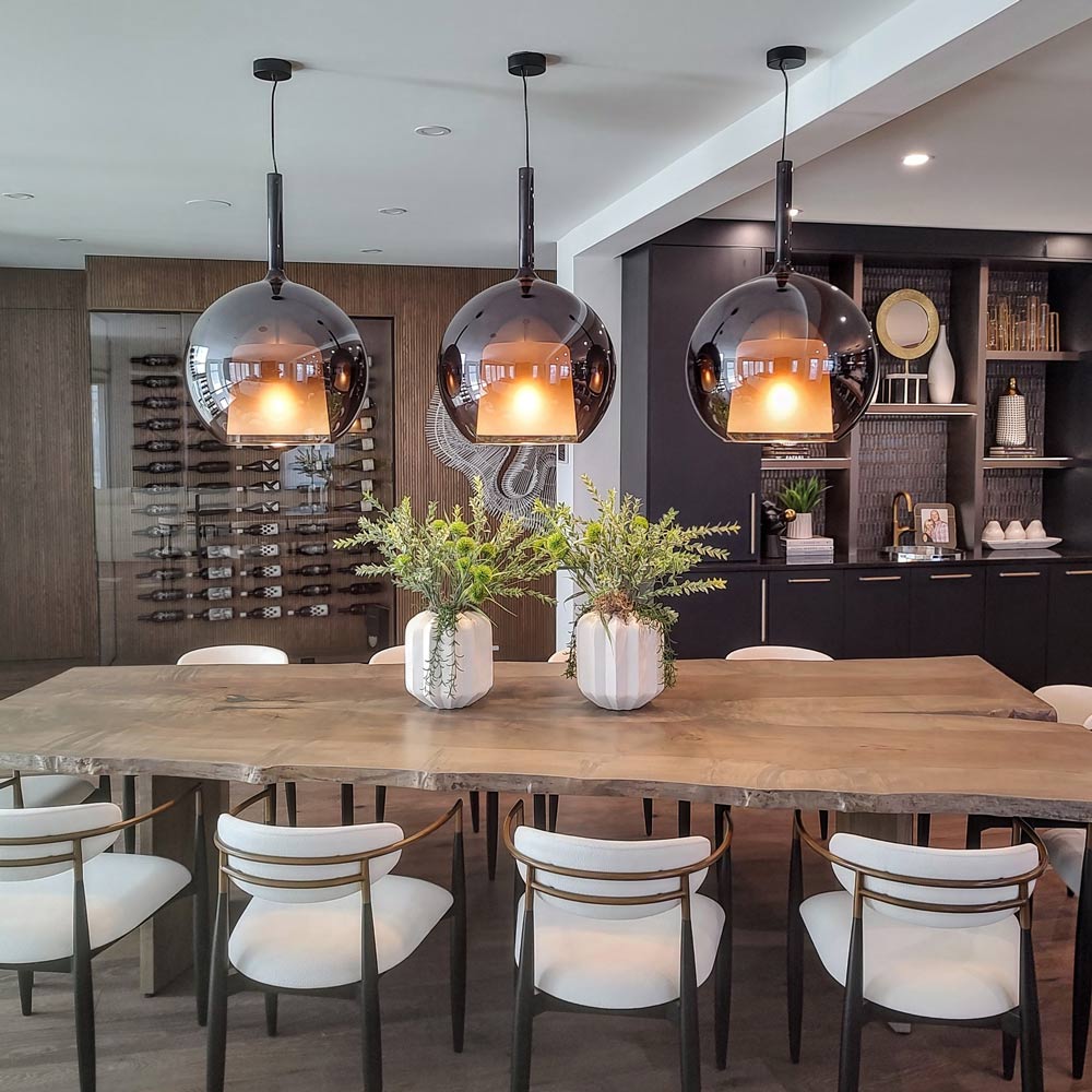 Glo Maxi Pendant Light in dining room.