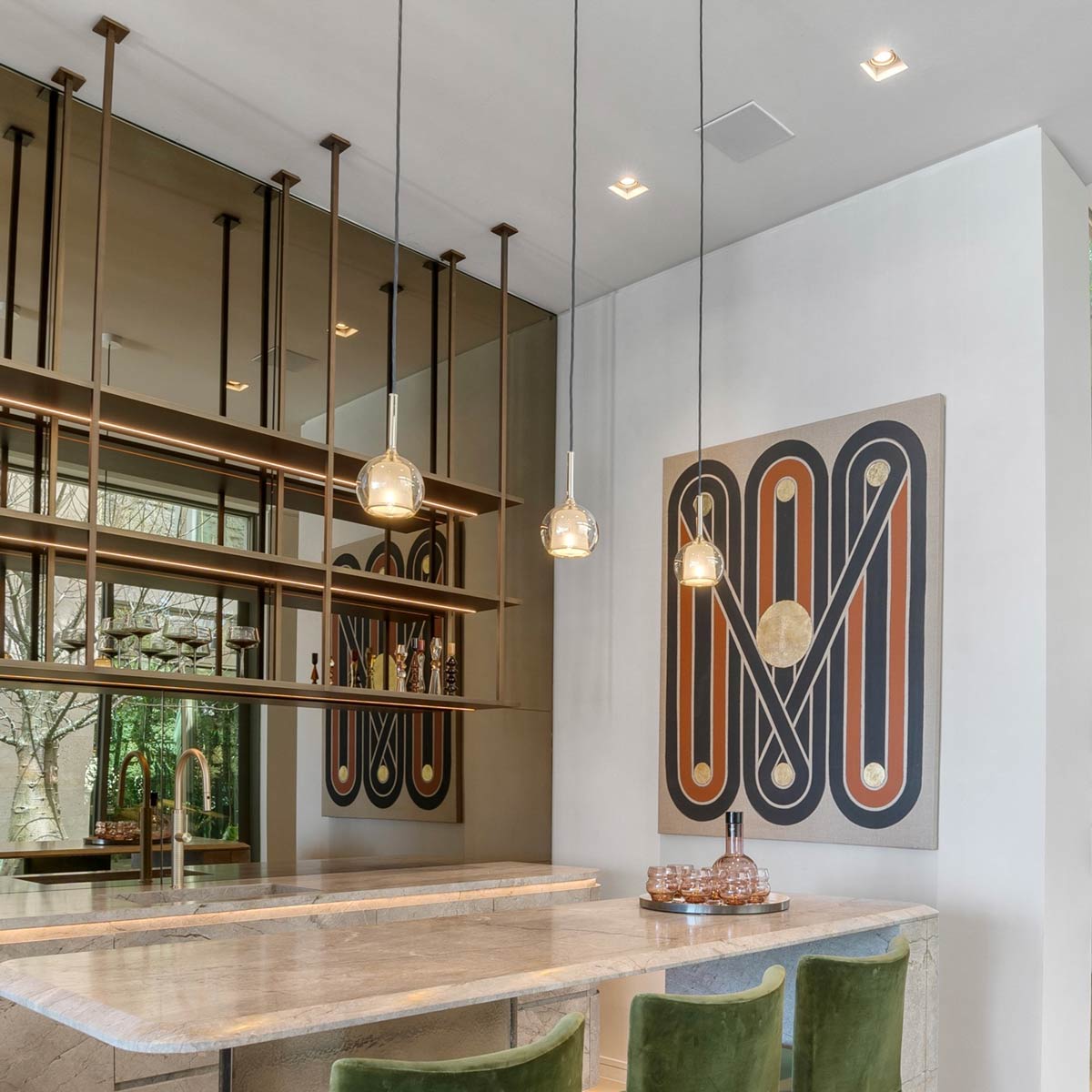 Glo Pendant Light in dining room.