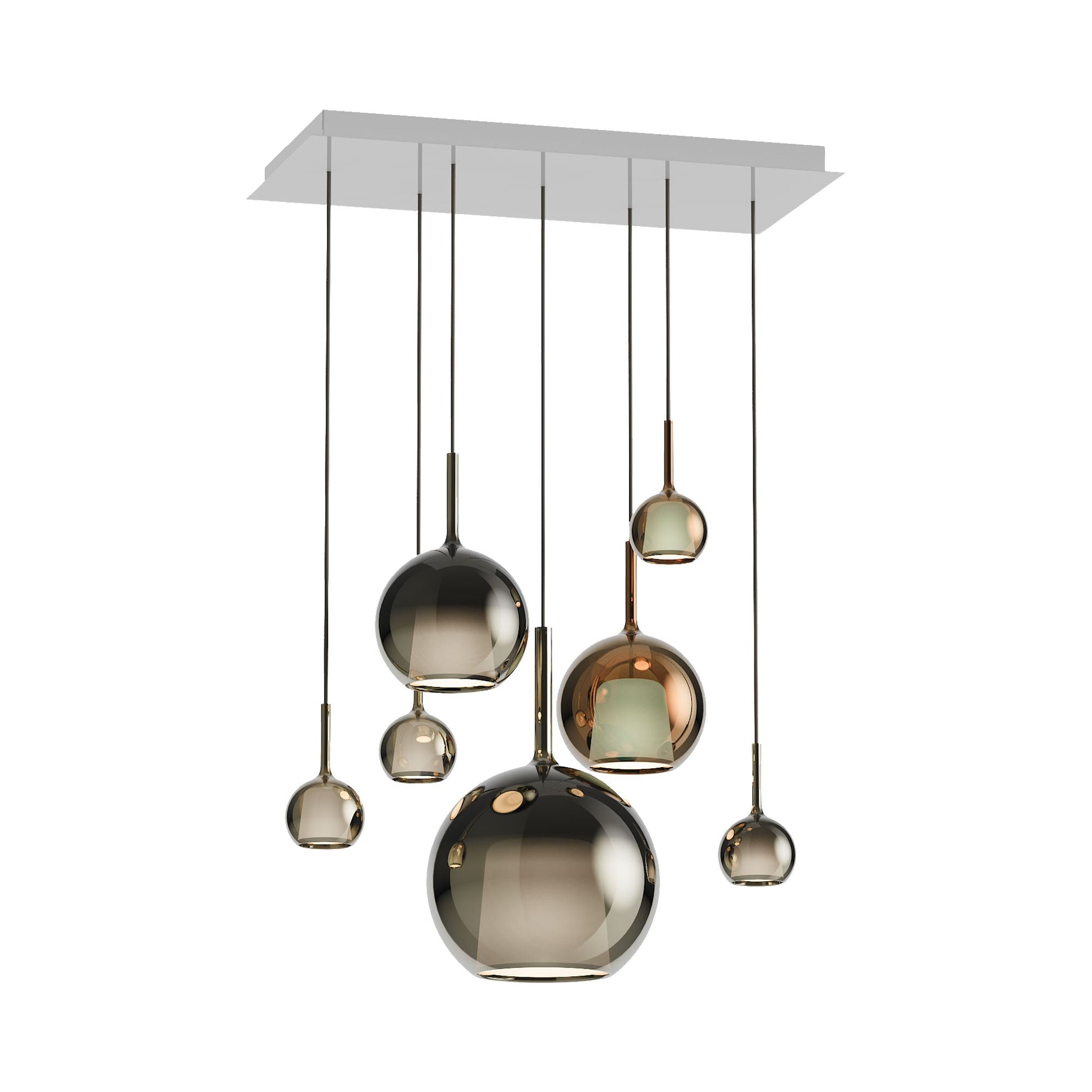 Glo Rectangular Multi-Light Pendant Light.