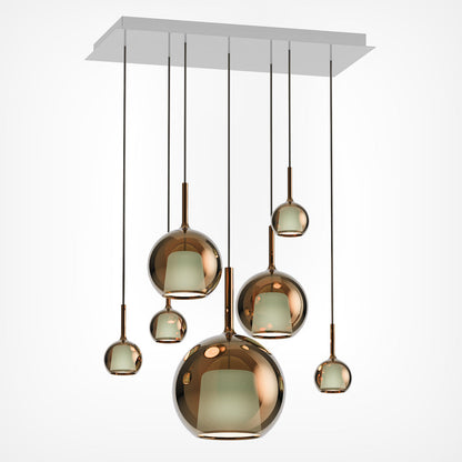 Glo Rectangular Chandelier in Detail.