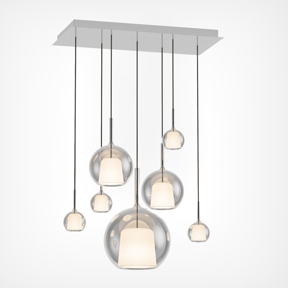 Glo Rectangular Chandelier in Detail.