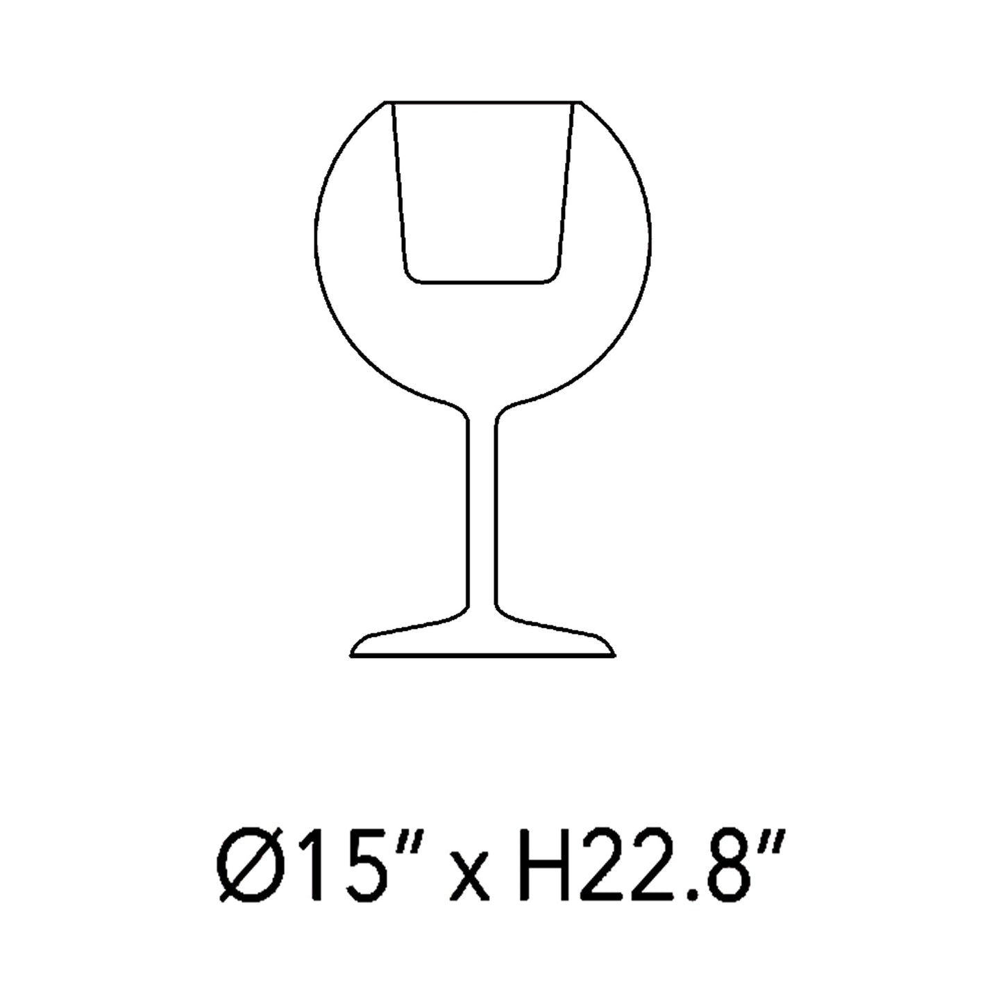 Glo Table Lamp - line drawing.
