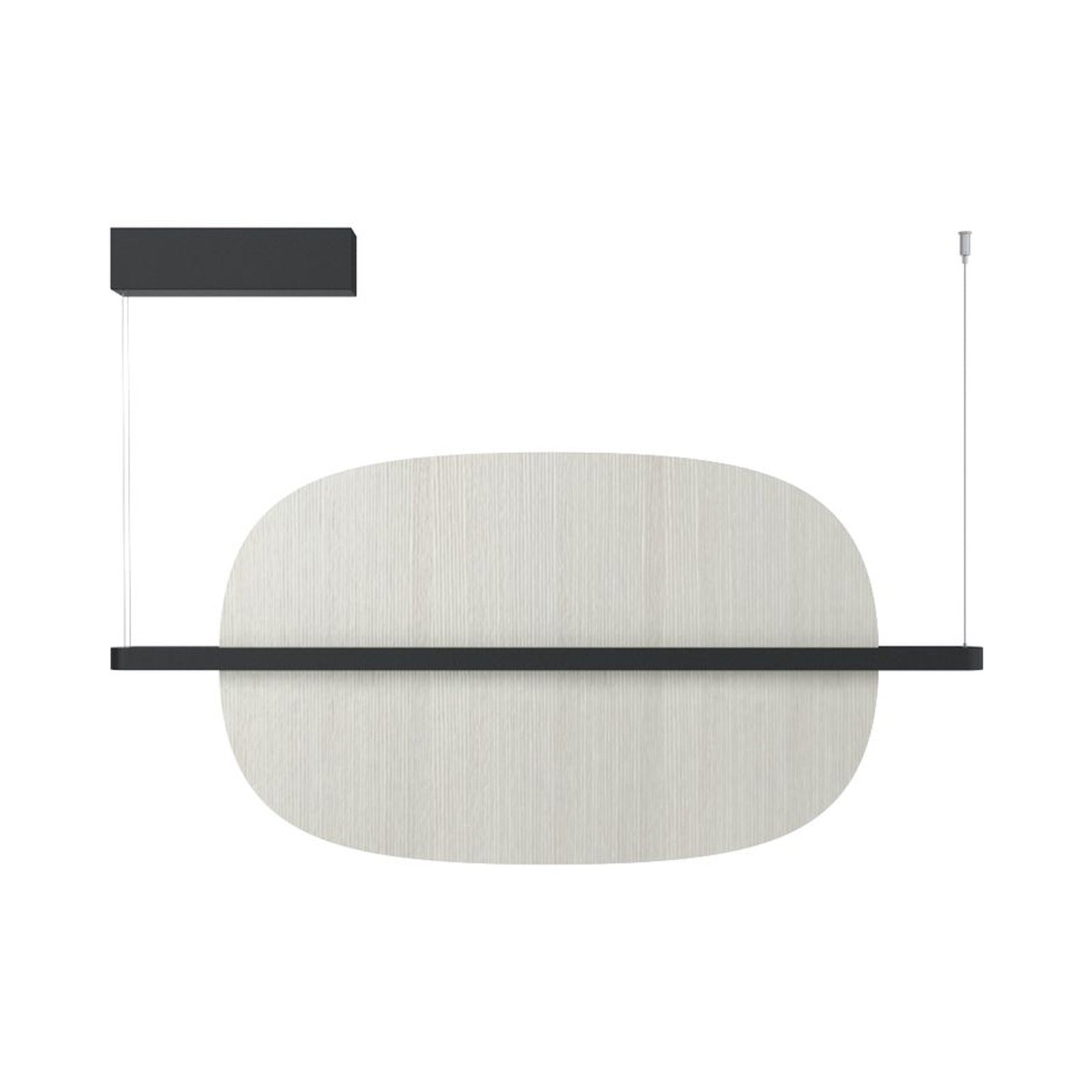 Hang Out LED Pendant Light in Oval Bleached Ash Wood.