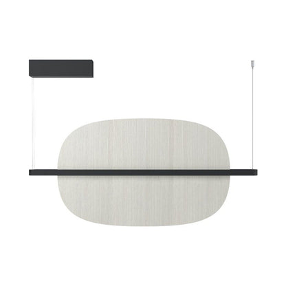 Hang Out LED Pendant Light in Oval Bleached Ash Wood.