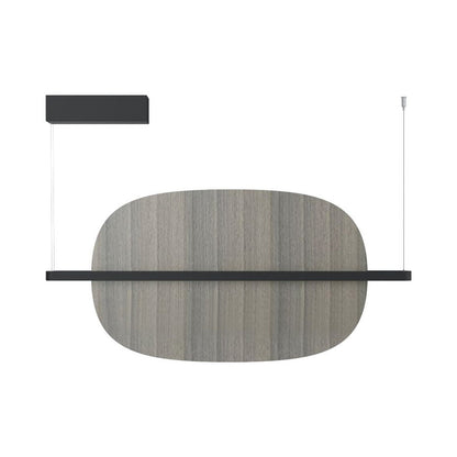 Hang Out LED Pendant Light in Oval Greying Ash Wood.
