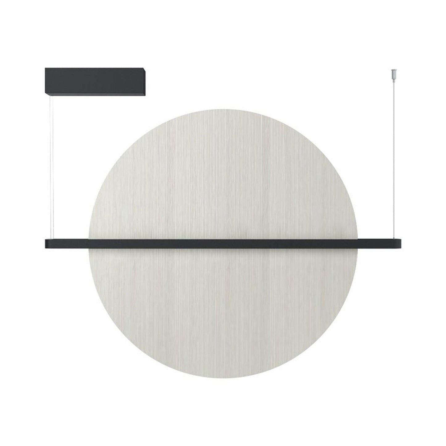 Hang Out LED Pendant Light in Round Bleached Ash Wood.