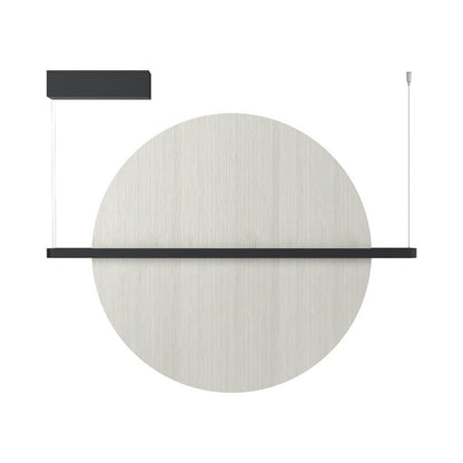 Hang Out LED Pendant Light in Round Bleached Ash Wood.