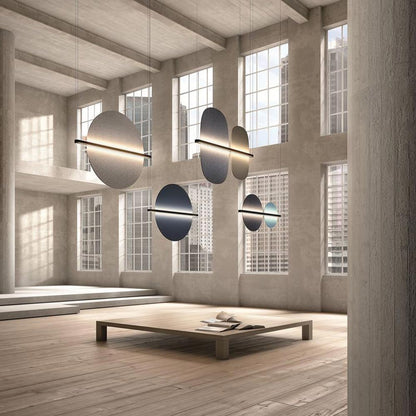 Hang Out LED Pendant Light in living room.
