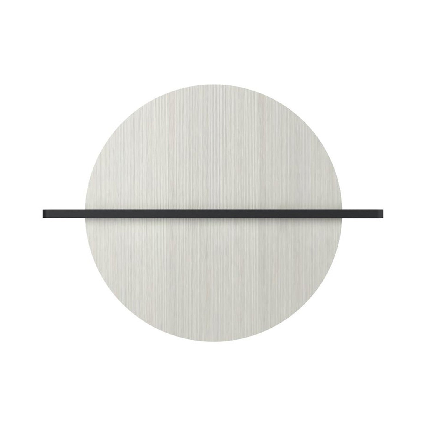 Hang Out LED Wall Light in Round Bleached Ash Wood.
