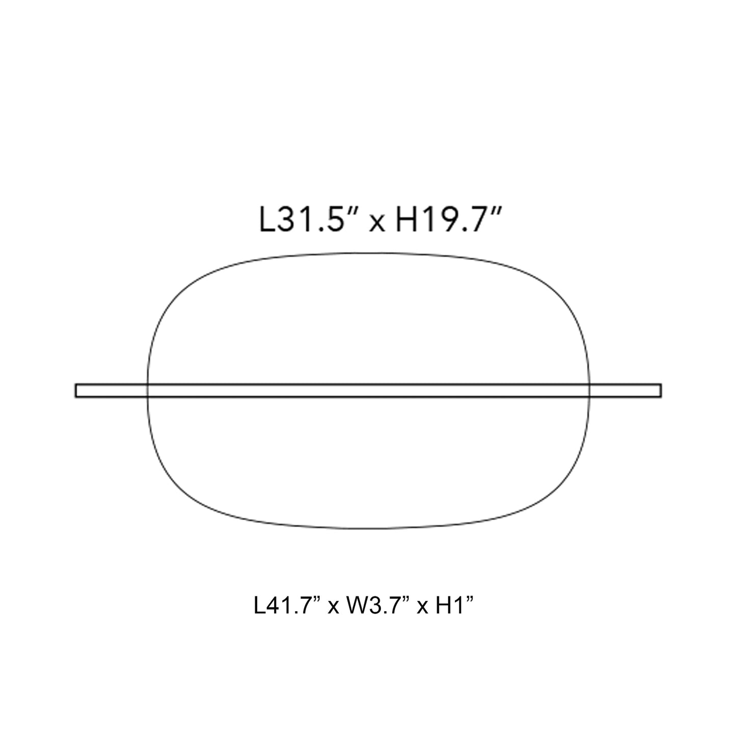 Hang Out LED Wall Light - line drawing.