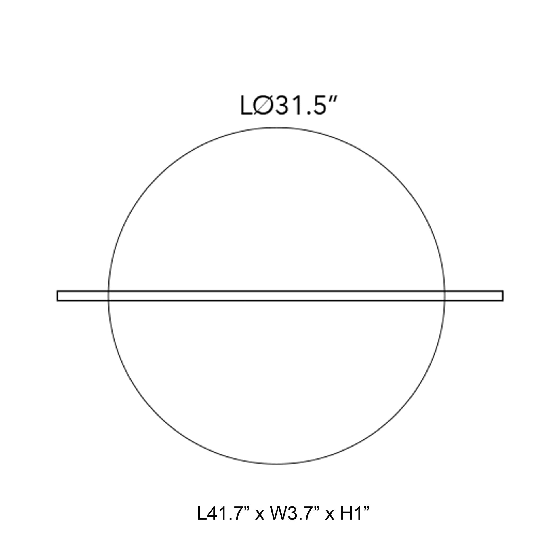 Hang Out LED Wall Light - line drawing.