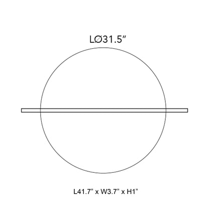 Hang Out LED Wall Light - line drawing.