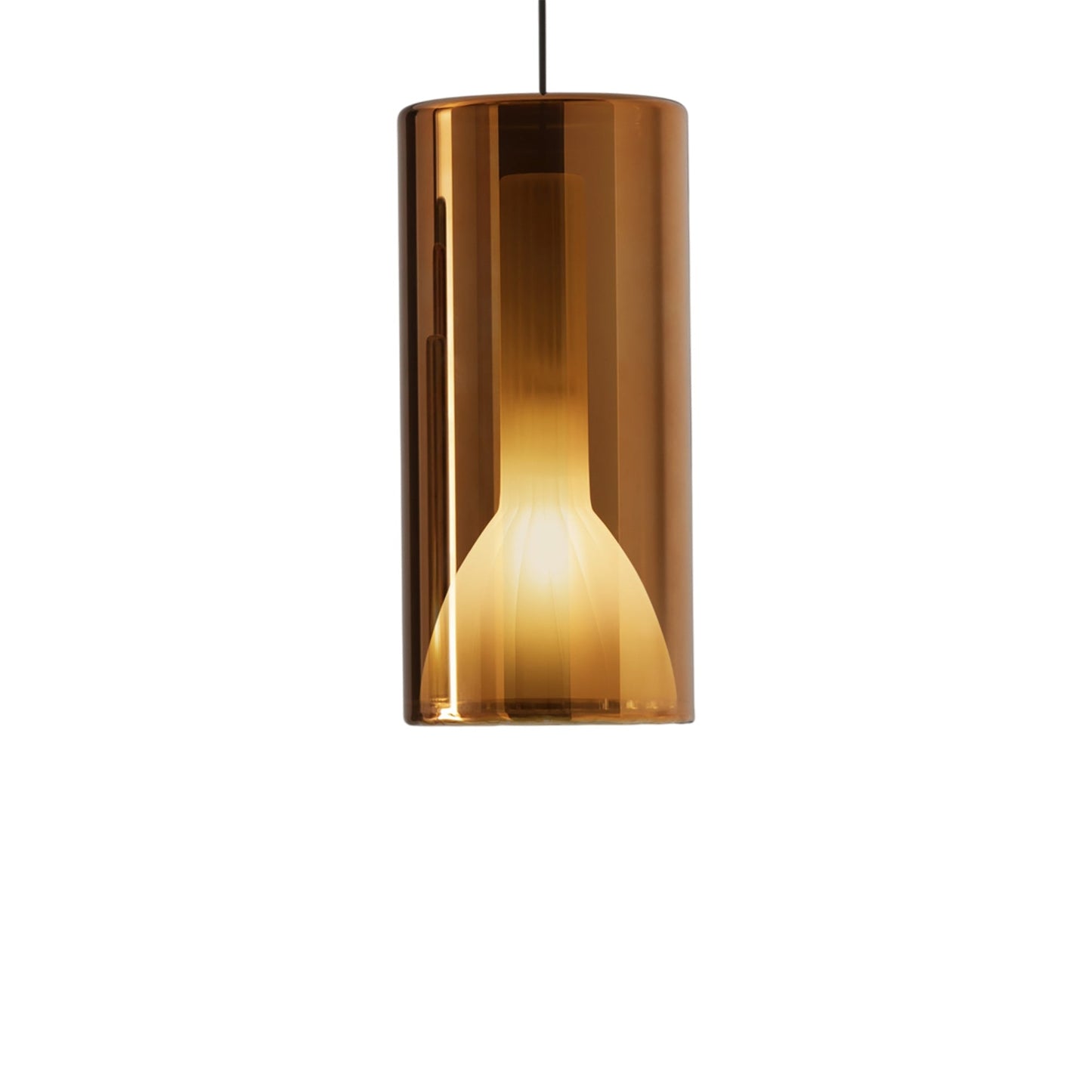 Lit Pendant Light in Orange (Small).