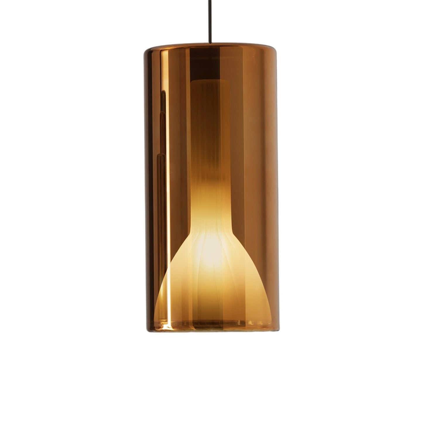 Lit Pendant Light in Orange (Medium).