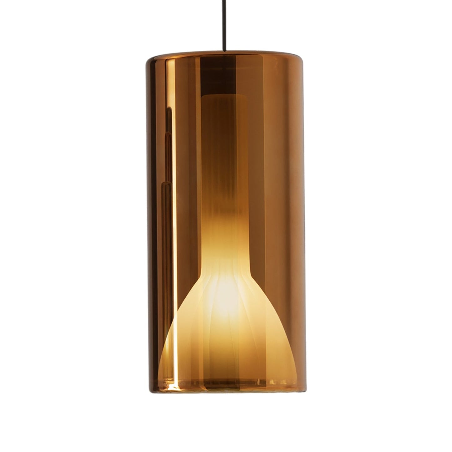 Lit Pendant Light in Orange (Large).