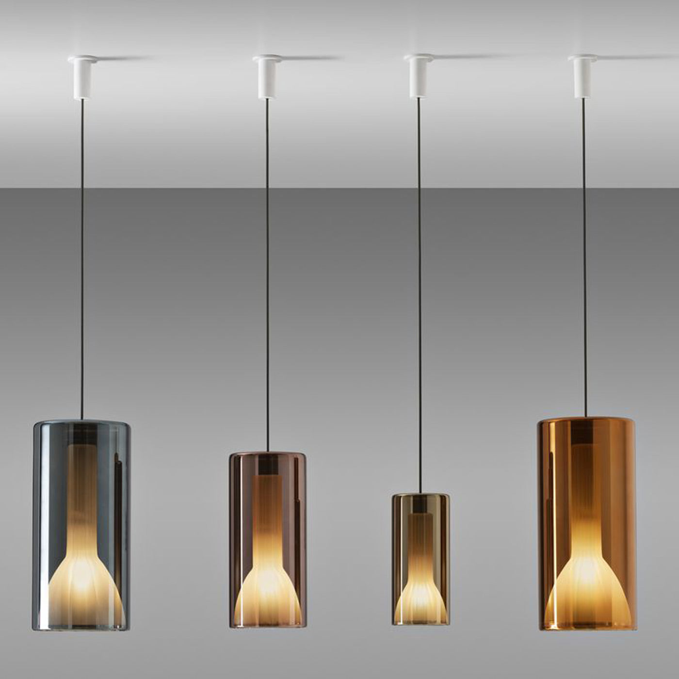 Lit Pendant Light in Detail.