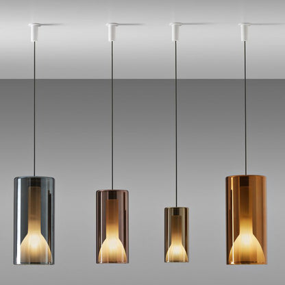 Lit Pendant Light in Detail.