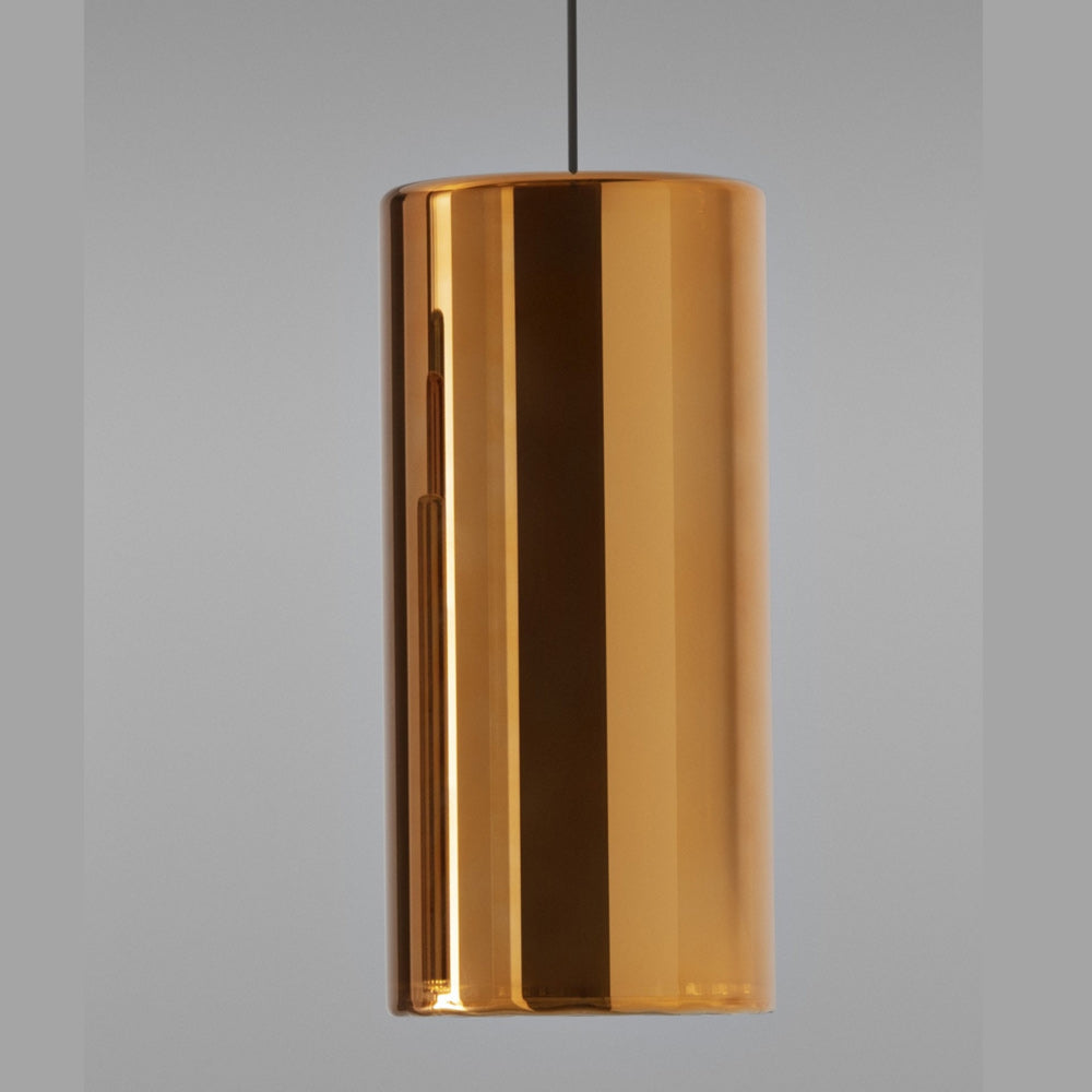Lit Pendant Light in Detail.