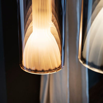 Lit Pendant Light in Detail.