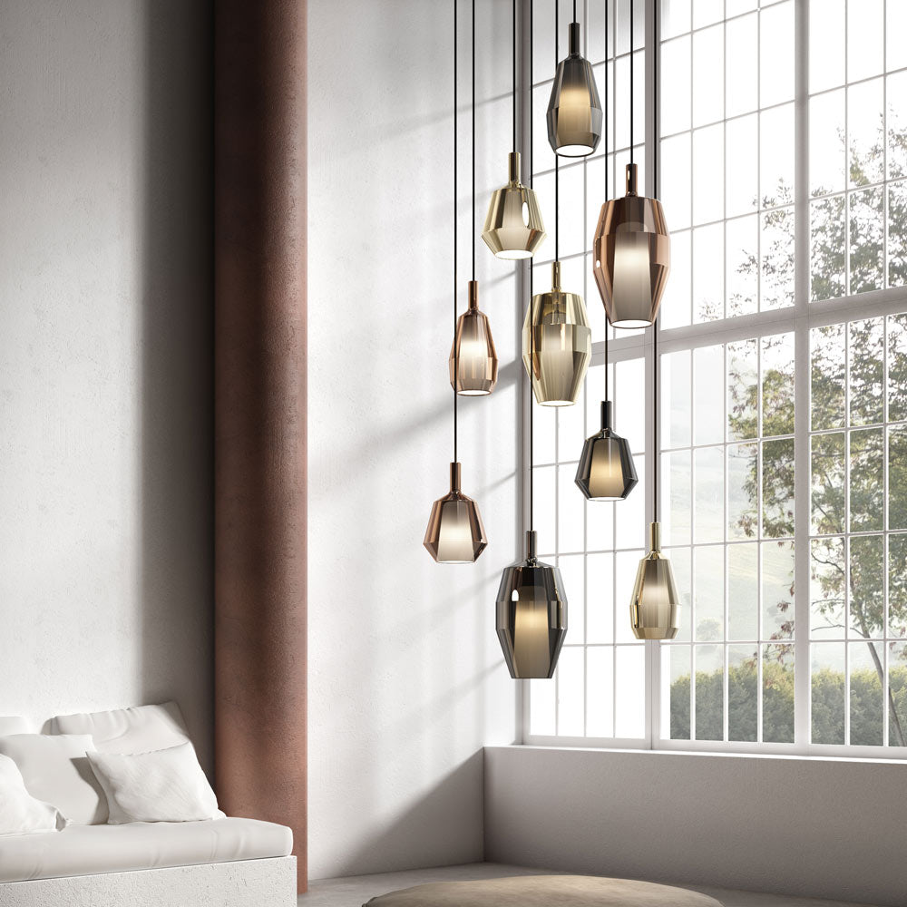 Mom Slim Pendant Light in living room.