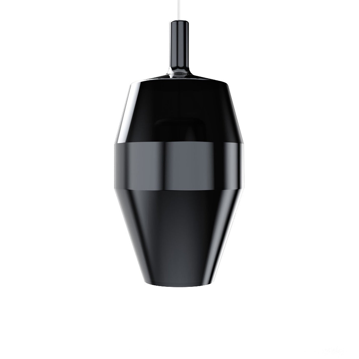 Mom Tall Pendant Light in Glossy Black.