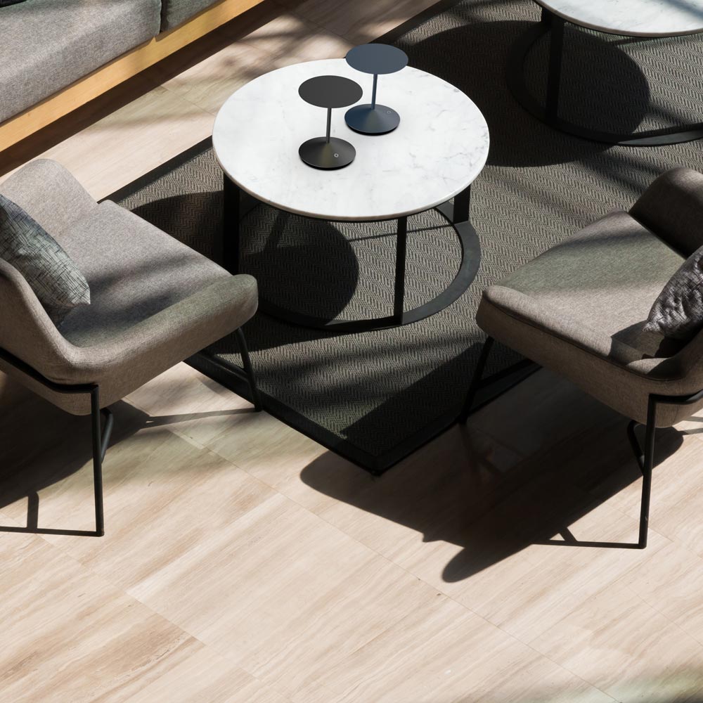Narciso LED Rechargeable Table Lamp in Outside Area.
