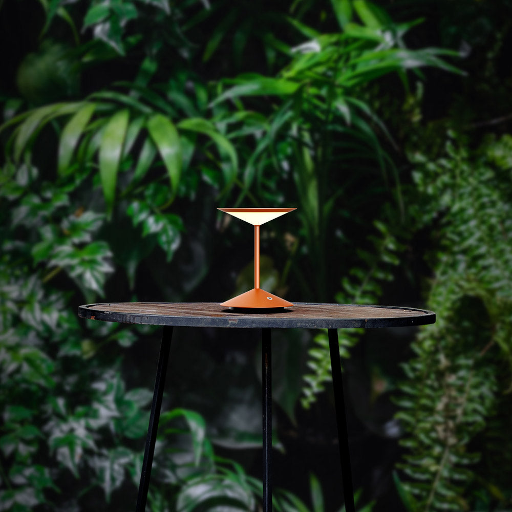 Narciso LED Rechargeable Table Lamp in Outside Area.