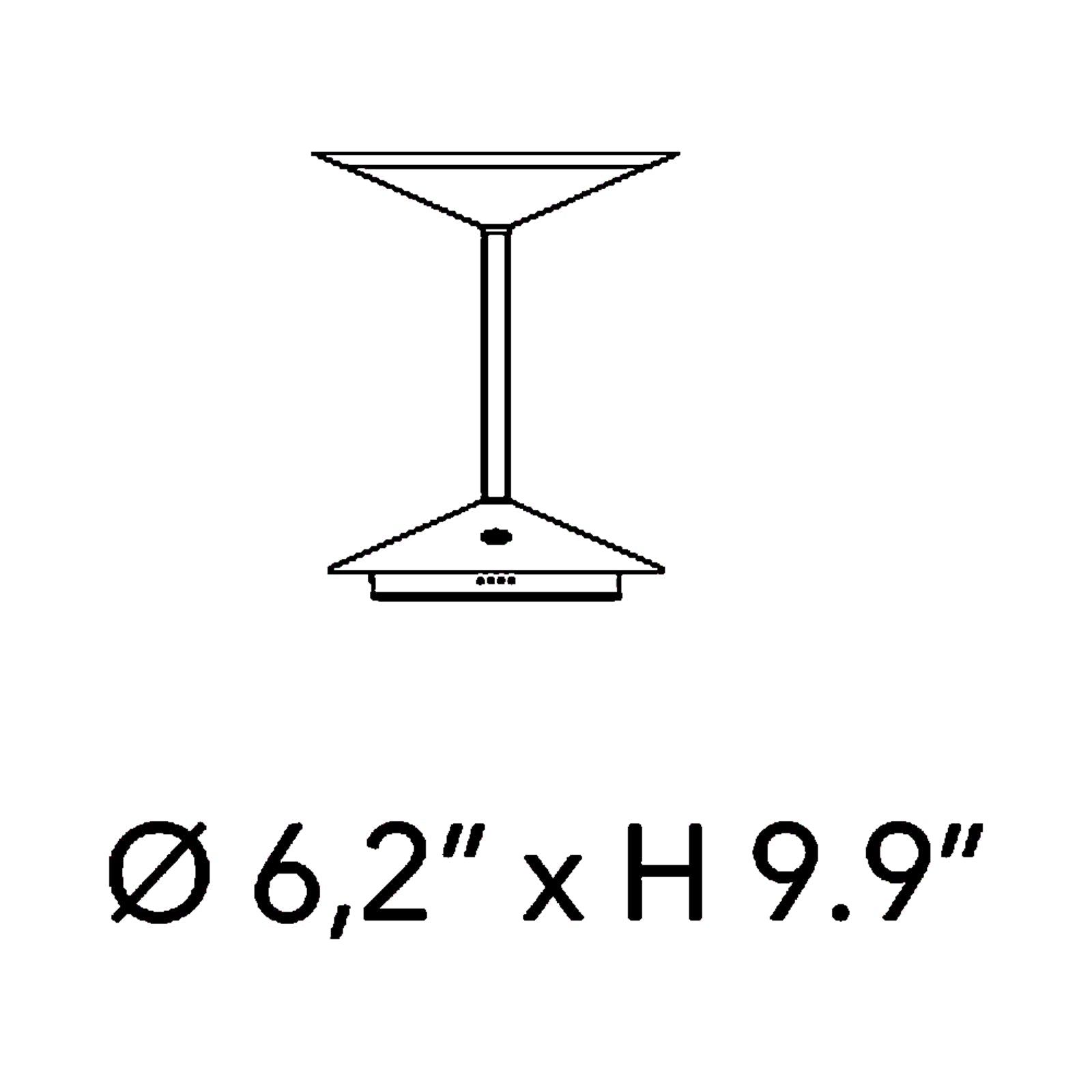 Narciso LED Rechargeable Table Lamp - line drawing.
