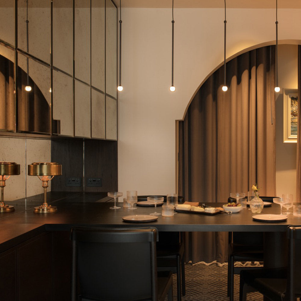 Storm LED Pendant Light in dining room.