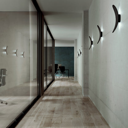 Vela LED Wall Light in hallway.