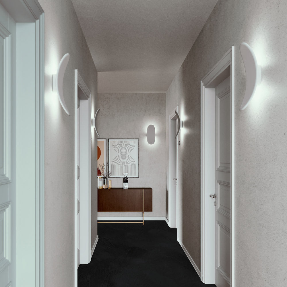 Vela LED Wall Light in hallway.