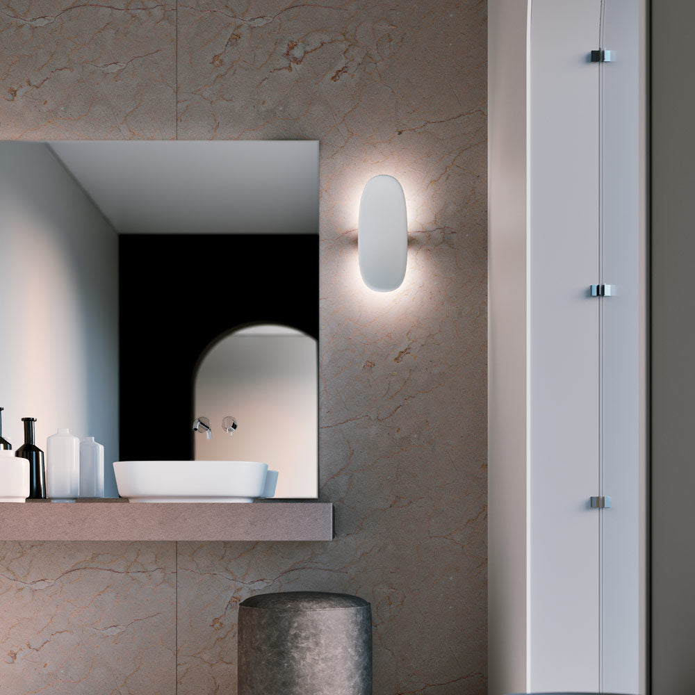 Vela LED Wall Light in bathroom.