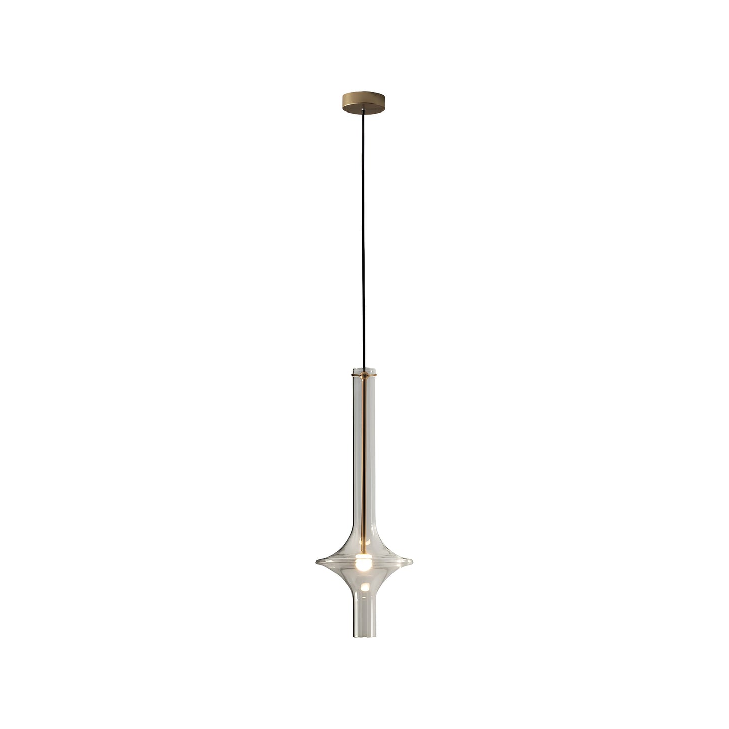 Wonder LED Pendant Light in Matt Gold/Matt Gold/Transparent (Medium).
