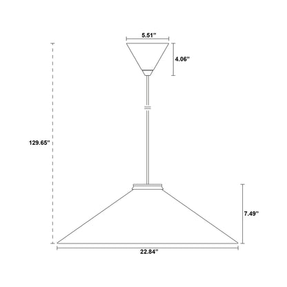 Aline Pendant Light - line drawing.