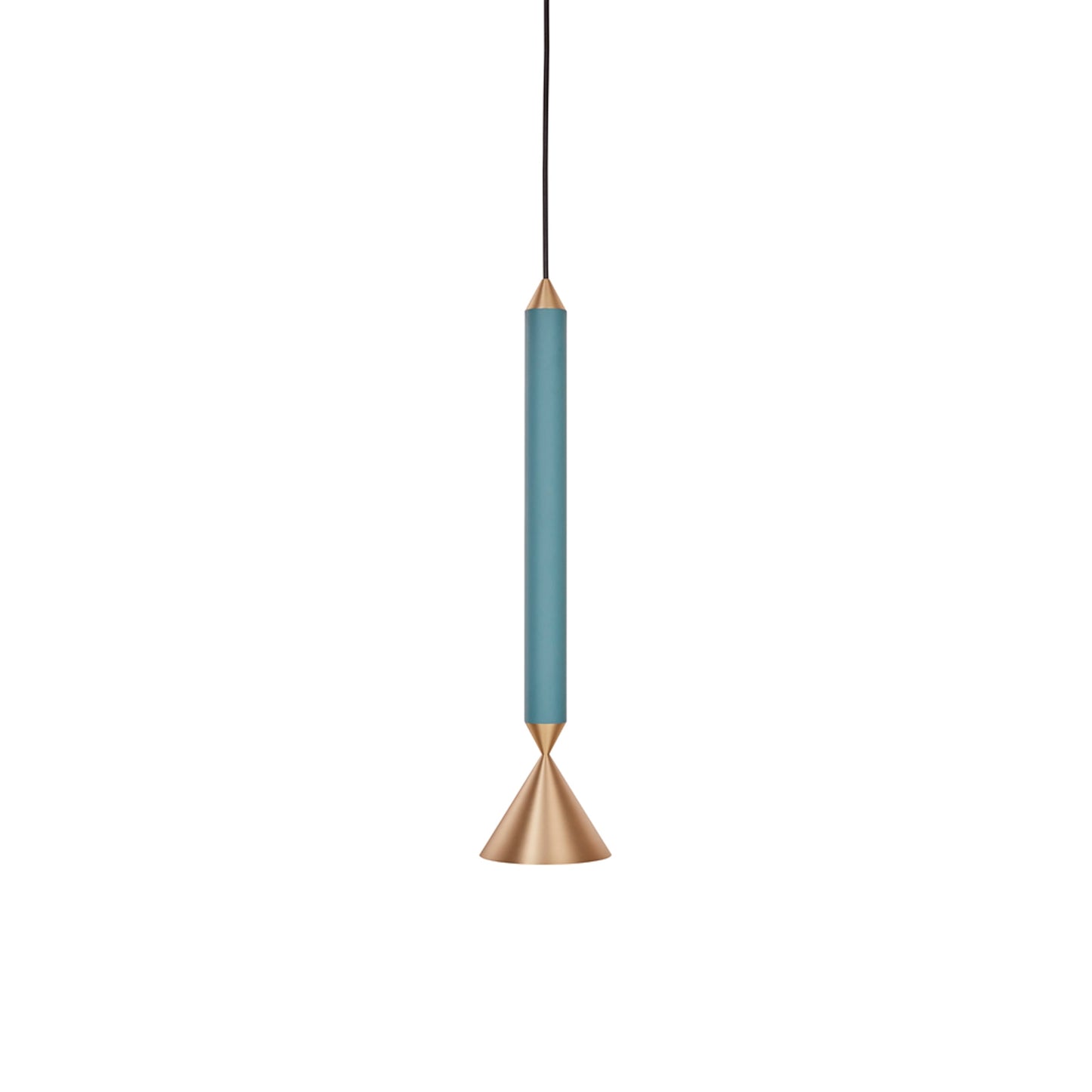 Apollo Pendant Light in Deep Sea/Brass (Small/G9).