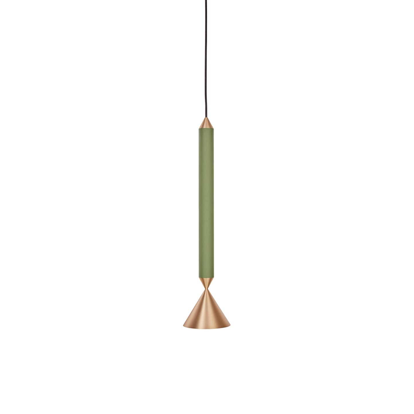 Apollo Pendant Light in Forest/Brass (Small/G9).