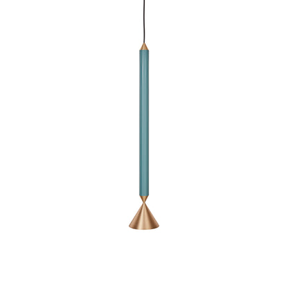 Apollo Pendant Light in Deep Sea/Brass (Medium/G9).