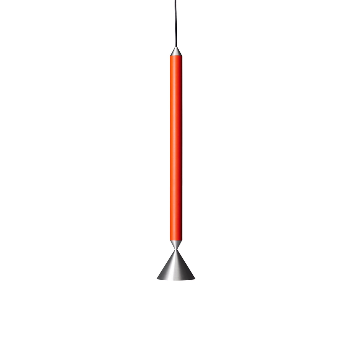 Apollo Pendant Light in Red Orange/Aluminum (Medium/GU10).